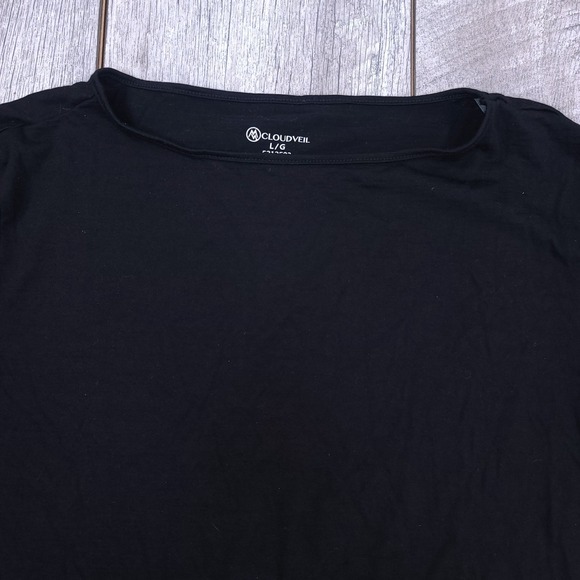 Cloudveil Womens Baselayer Shirt Size Large Black Outdoor Hiking Merino Blend B - Picture 4 of 6